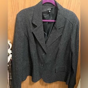 Rafaella suit jacket dark gray tweed size 22W